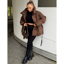 Doudoune matelassée avec ceinture Doudoune matelassée avec ceinture