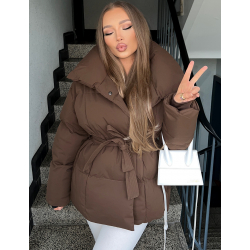 Doudoune matelassée avec ceinture Doudoune matelassée avec ceinture