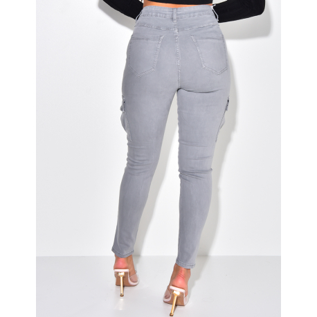 Pantalon slim cargo à poches
