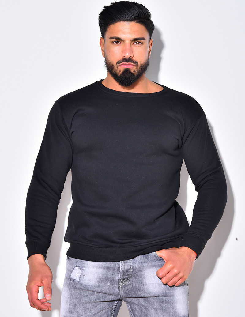 Sweat uni moletonné