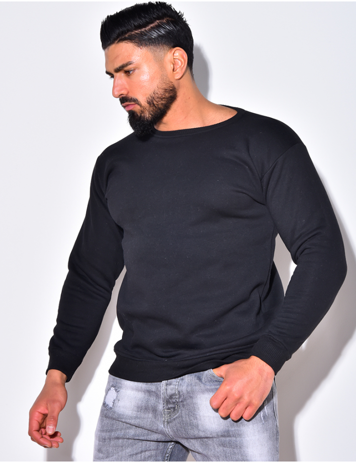 Sweat uni moletonné