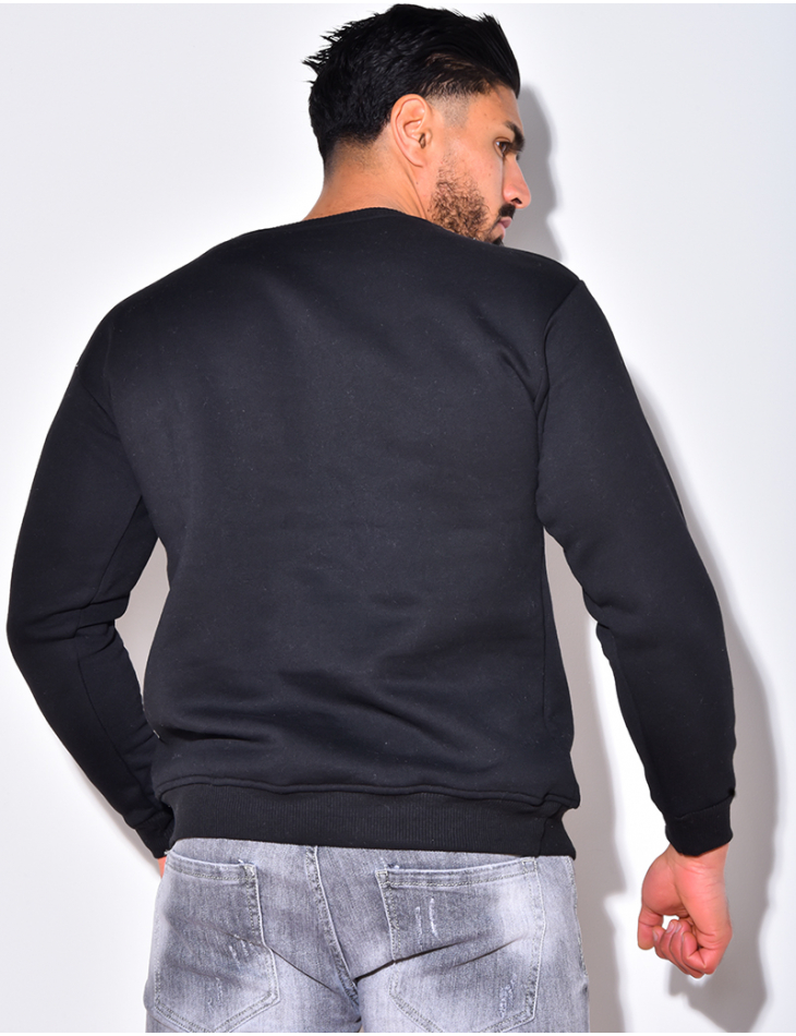 Sweat uni moletonné