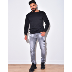 Sweat uni moletonné