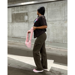 Jeans cargo coupe droite ultra stretchy