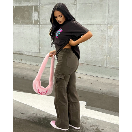 Jeans cargo coupe droite ultra stretchy