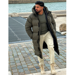 Lange Herren-Daunenjacke