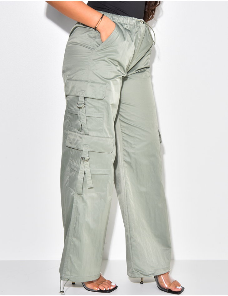 Pantalon cargo large à poches