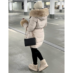 Doudoune matelassée avec fourrure