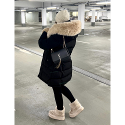 Doudoune matelassée avec fourrure Doudoune matelassée avec fourrure