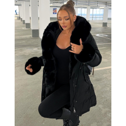 Doudoune matelassée avec fourrure Doudoune matelassée avec fourrure