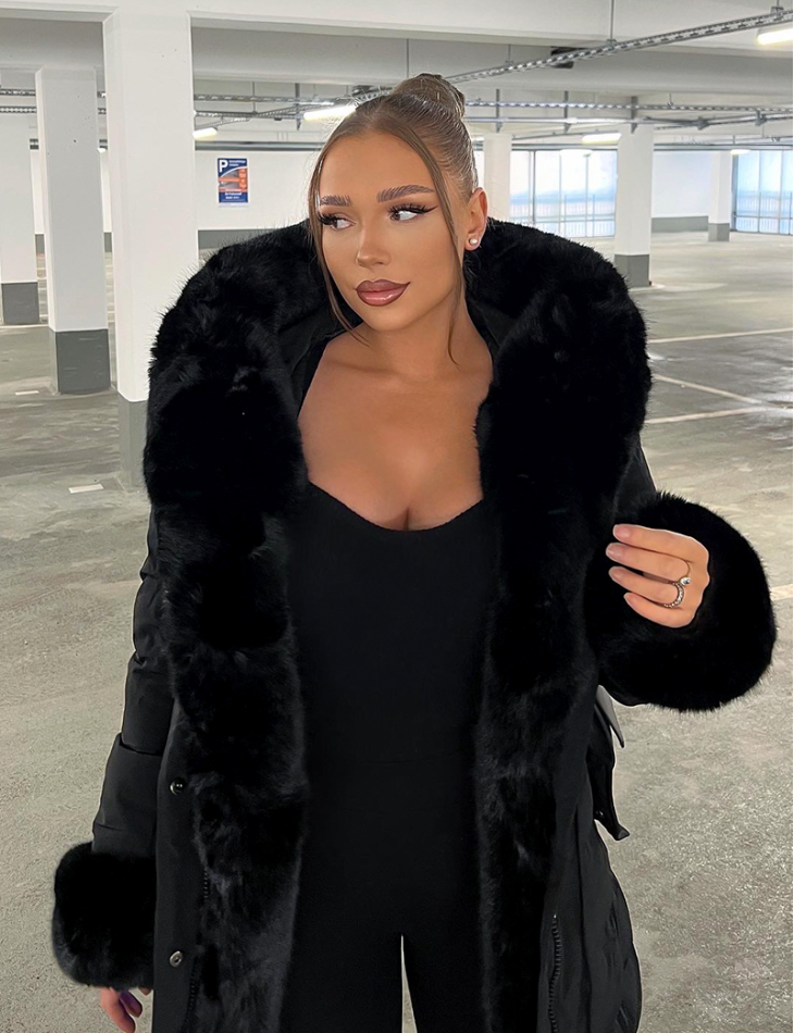 Doudoune matelassée avec fourrure Doudoune matelassée avec fourrure