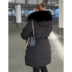 Doudoune matelassée avec fourrure Doudoune matelassée avec fourrure
