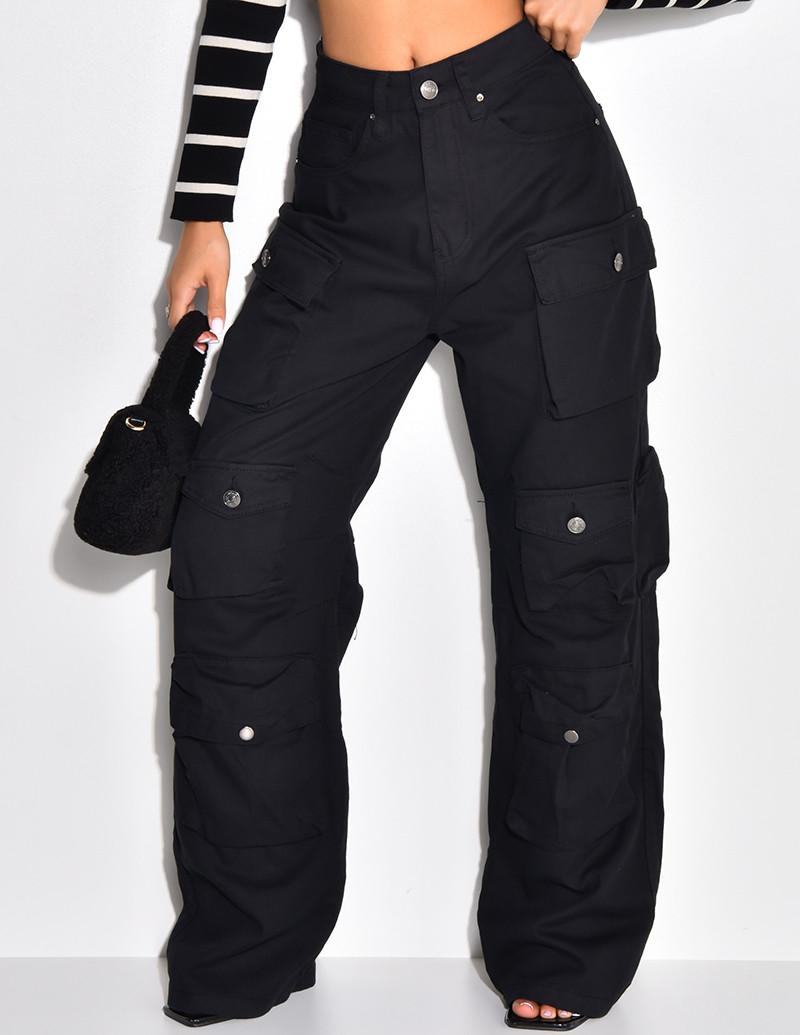 Jeans cargo multi poches