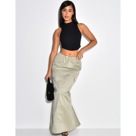 Pantalon cargo fin