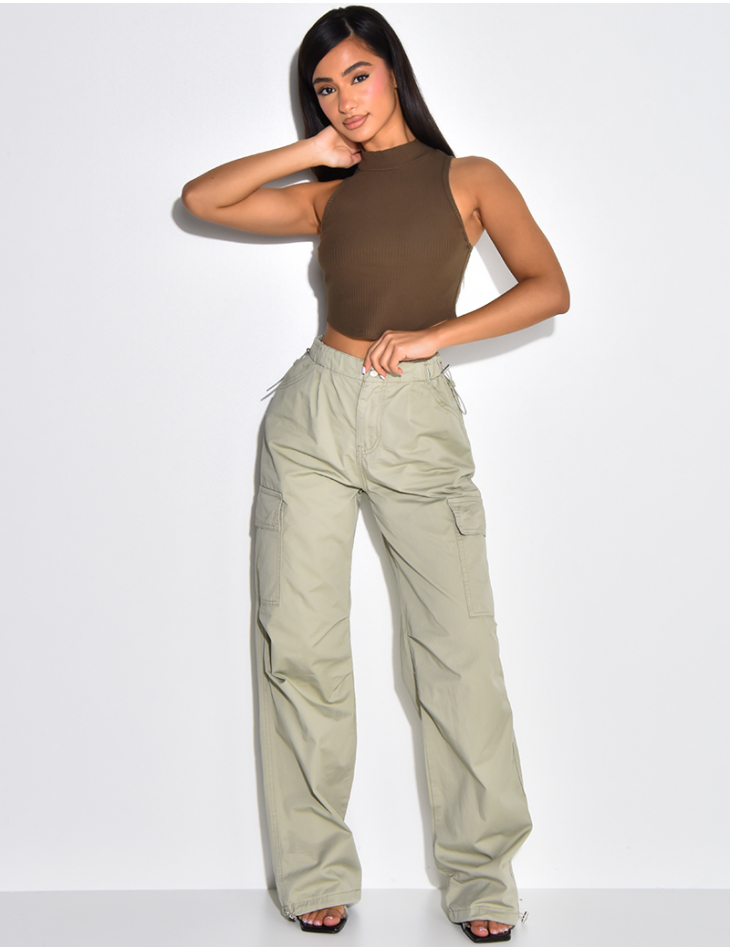 fallschirmhose grün