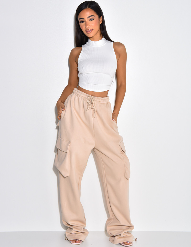 Pantalon cargo à poches épais