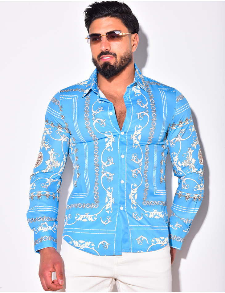 Chemise satiné à motif