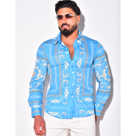 Chemise satiné à motif