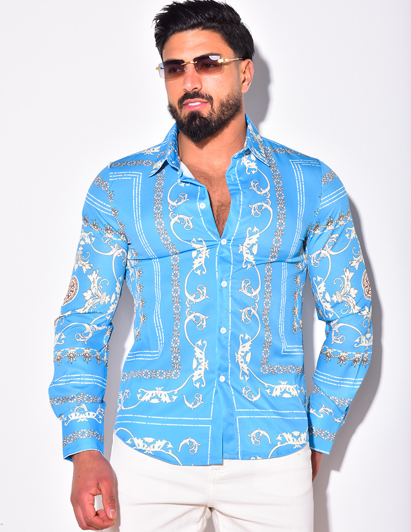 Chemise satiné à motif