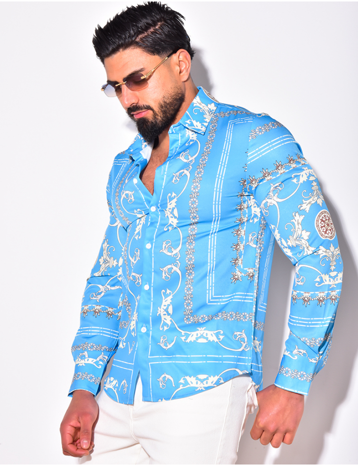 Chemise satiné à motif