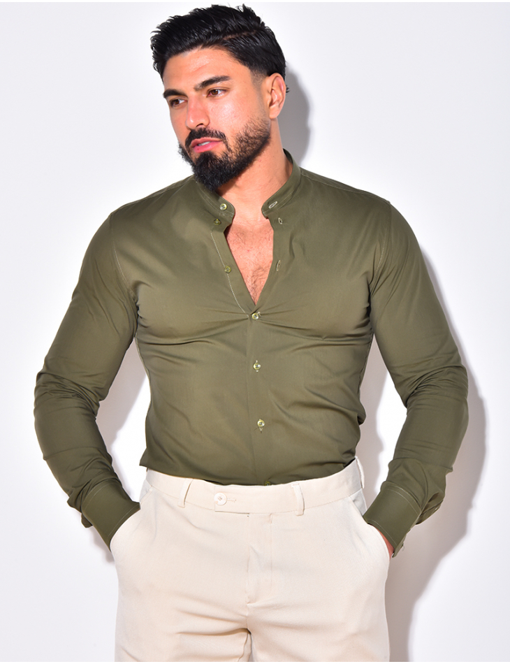 Chemise manches longues col rond