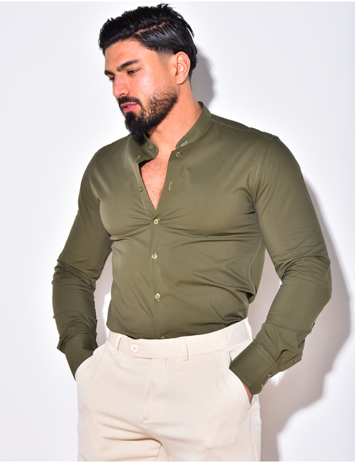 Chemise manches longues col rond