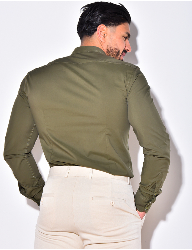 Chemise manches longues col rond