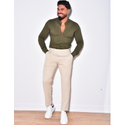 Chemise manches longues col rond