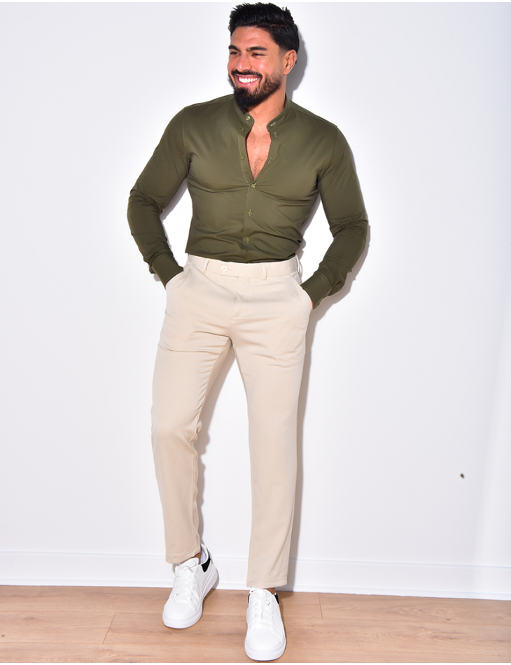 Chemise manches longues col rond