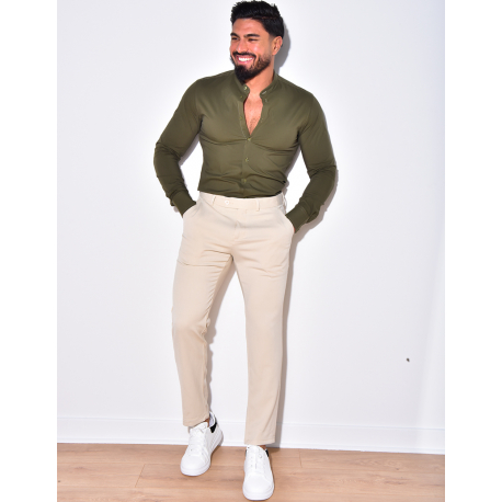 Chemise manches longues col rond