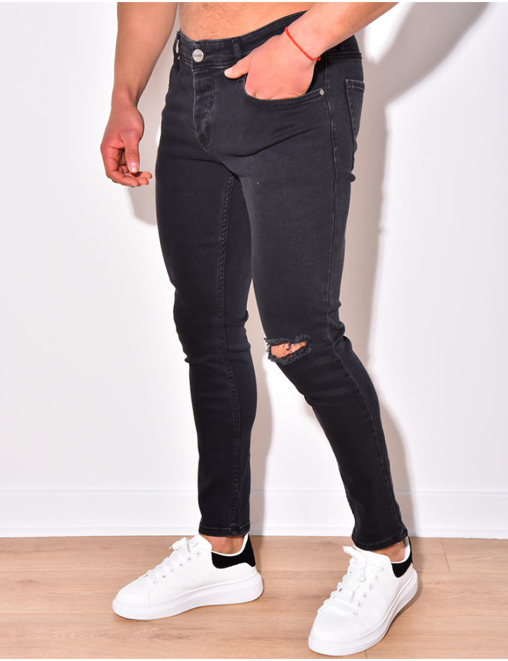 Jeans homme destroy au genou Jeans homme destroy au genou
