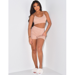 Ensemble côtelé short et brassière