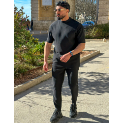 Ensemble t-shirt oversize & pantalon côtelé