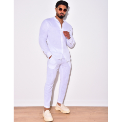 Ensemble pantalon et chemise à col rond Ensemble pantalon et chemise à col rond