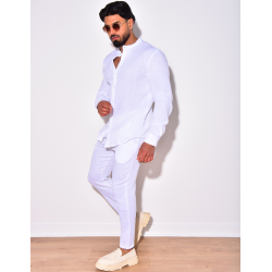 Ensemble pantalon et chemise à col rond Ensemble pantalon et chemise à col rond