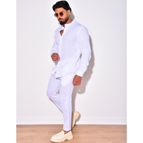 Ensemble pantalon et chemise à col rond Ensemble pantalon et chemise à col rond