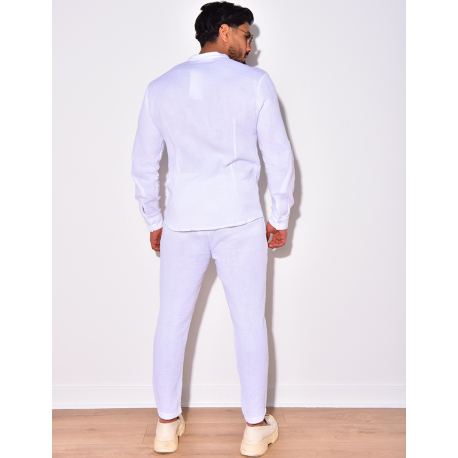 Ensemble pantalon et chemise à col rond Ensemble pantalon et chemise à col rond