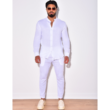 Ensemble pantalon et chemise à col rond Ensemble pantalon et chemise à col rond