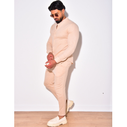 Ensemble pantalon et chemise à col rond fluide Ensemble pantalon et chemise à col rond fluide