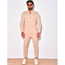 Ensemble pantalon et chemise à col rond fluide Ensemble pantalon et chemise à col rond fluide