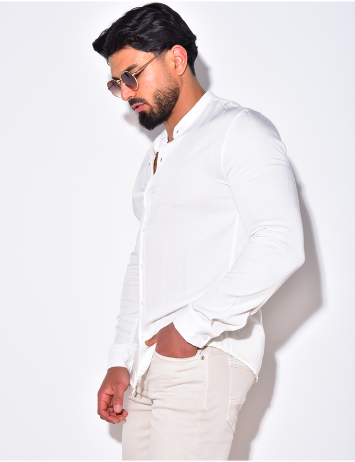 Chemise fluide à col rond Chemise fluide à col rond