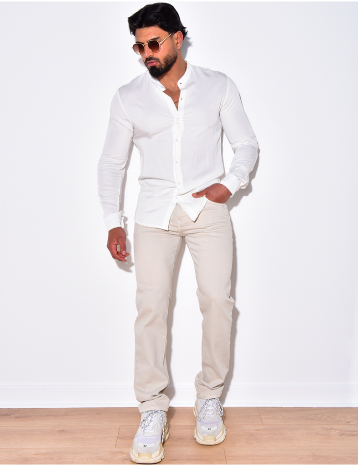 Chemise fluide à col rond Chemise fluide à col rond