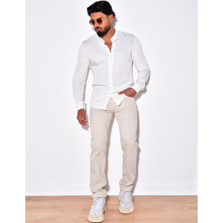 Chemise fluide à col rond Chemise fluide à col rond