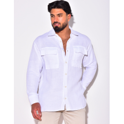 Chemise en lin avec poches Chemise en lin avec poches