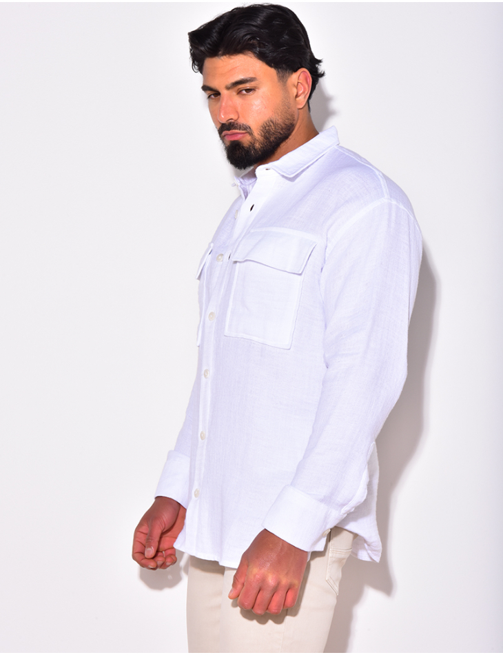 Chemise en lin avec poches Chemise en lin avec poches