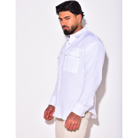 Chemise en lin avec poches Chemise en lin avec poches