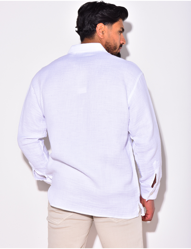 Chemise en lin avec poches Chemise en lin avec poches