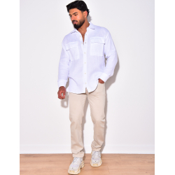 Chemise en lin avec poches Chemise en lin avec poches