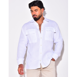 Chemise en lin avec poches Chemise en lin avec poches