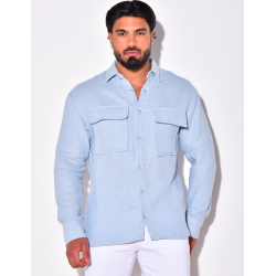 Chemise en lin avec poches Chemise en lin avec poches